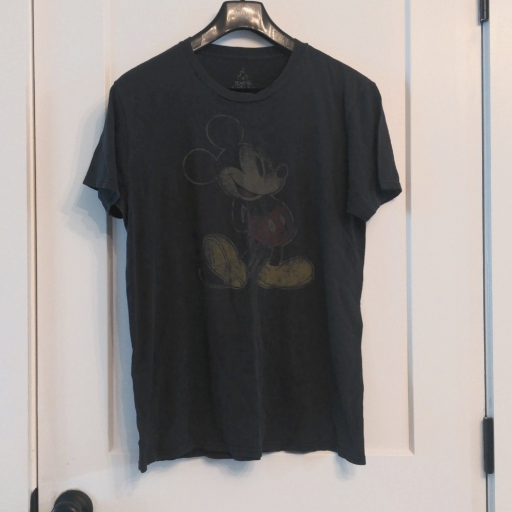 retro distressed Mickey mouse tee, mens/unisex Med